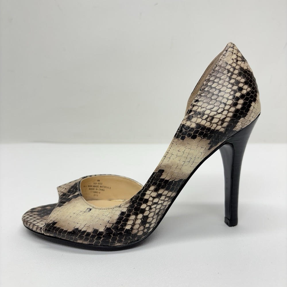 Worthington D'Orsay Peep Toe Heels Size 6 M Snakeskin Stiletto Sexy Party Y2K - Picture 4 of 15